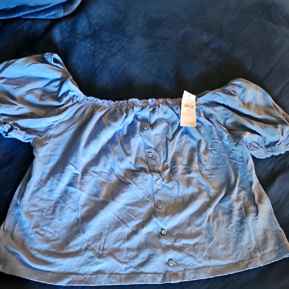 🎁American Eagle Outfitters Blue Button-Down Blouse
